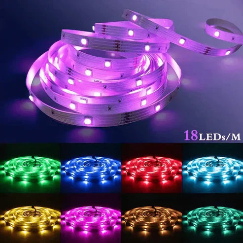 RGB LED Strip Light, Color Changing RGB LED Light Strips 12ft