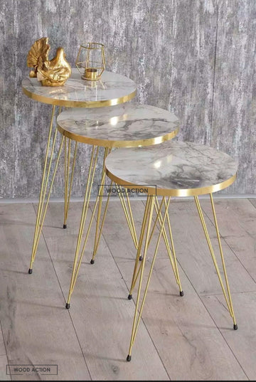 White Goldy nesting table